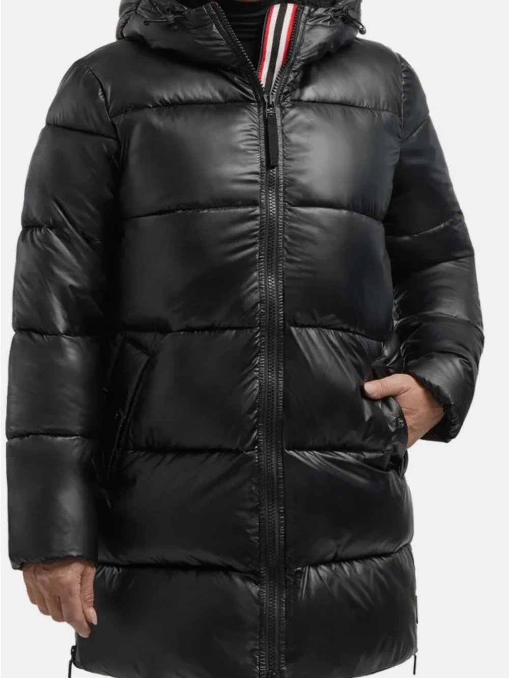 Hunter Black Quilted Puffer Coat with Hood